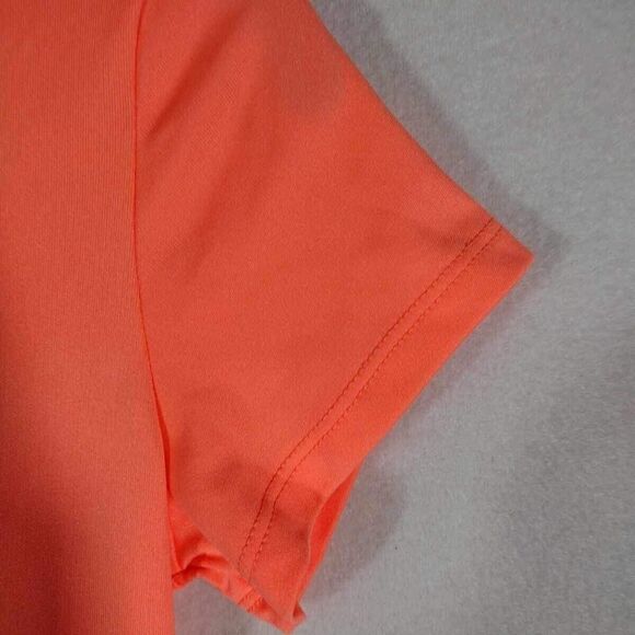 Champion Active Wear Top Girls Size 10-12 Orange Peach Short Sleeve Shirt - Picture 6 of 9